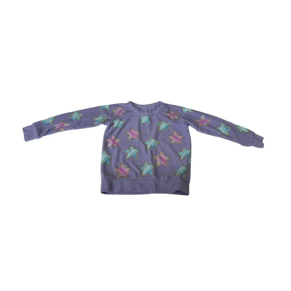 Chaser Baby Purple Full Stars Printing Sweatshirt and Pants Size 2